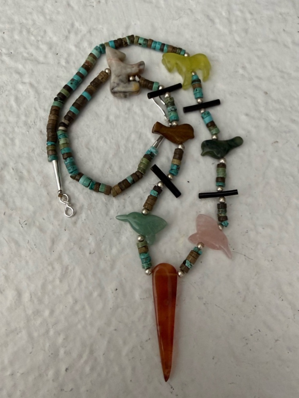 Handmade Multi-Stones Zuni Necklace